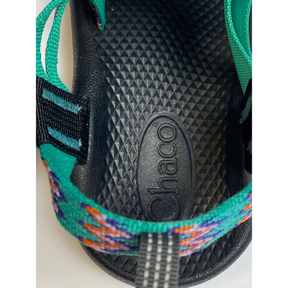 Chaco ZX1 Ecotread Sports Sandals Kids Size 5 Mint Leaf Green Aztec - Picture 6 of 8